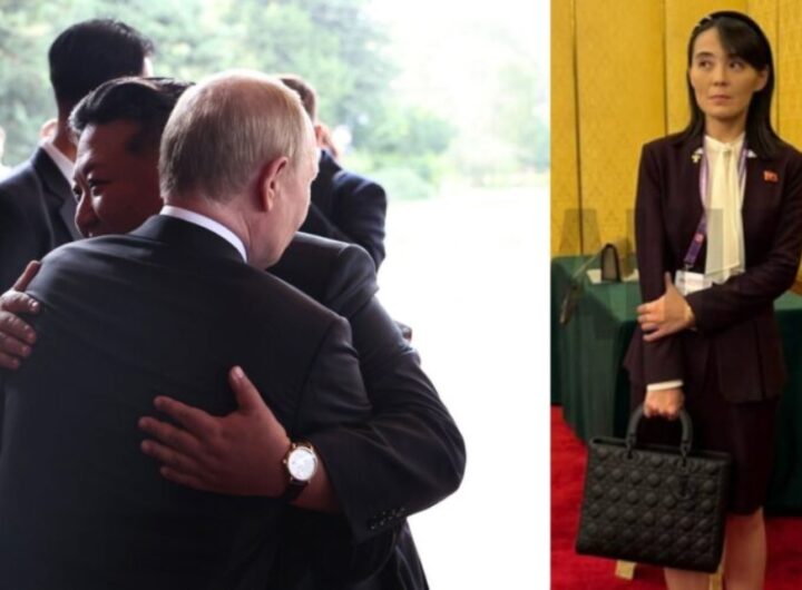 kim abbraccia putin e la sorella del leader coreano