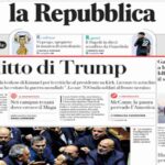 Repubblica, la prima pagina di oggi