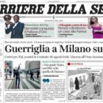 Il Corriere della Sera, la prima pagina di oggi