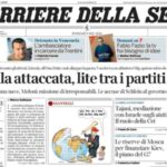 Il Corriere della Sera, la prima pagina di oggi