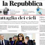 Repubblica, la prima pagina di oggi
