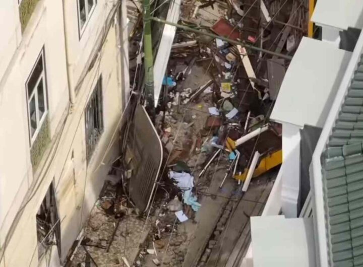 Funicolare distrutta a Lisbona