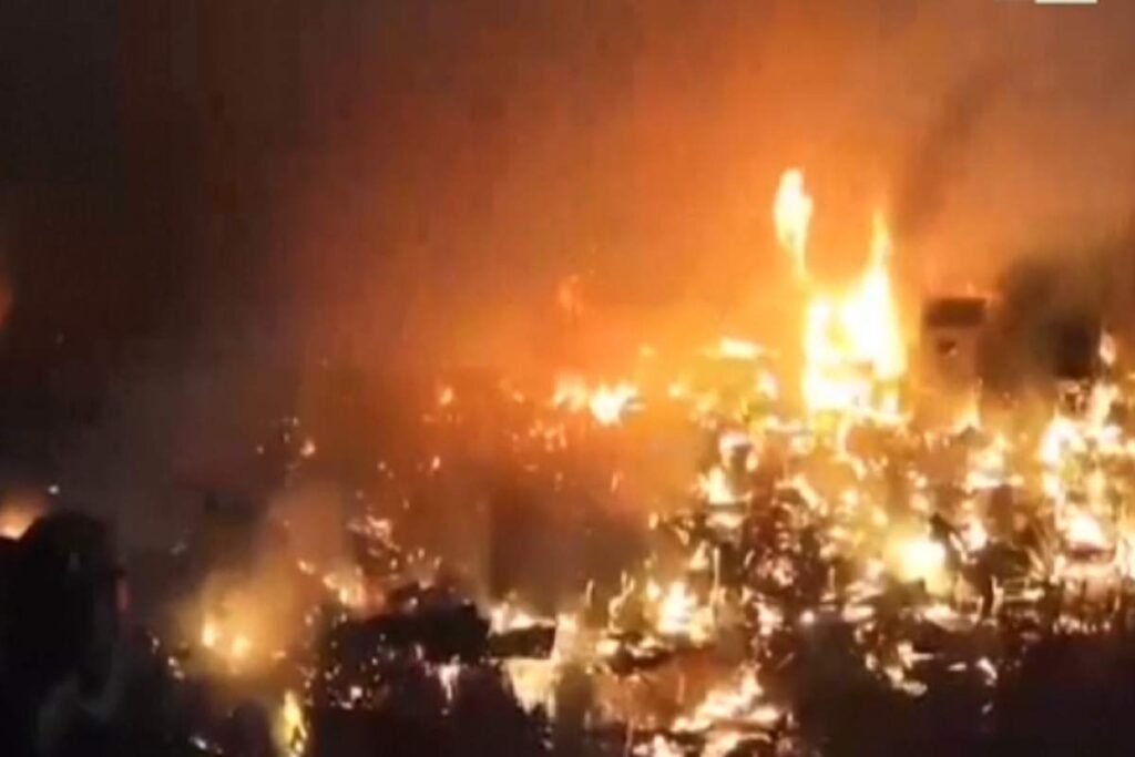 L'incendio che ha colpito le Filippine