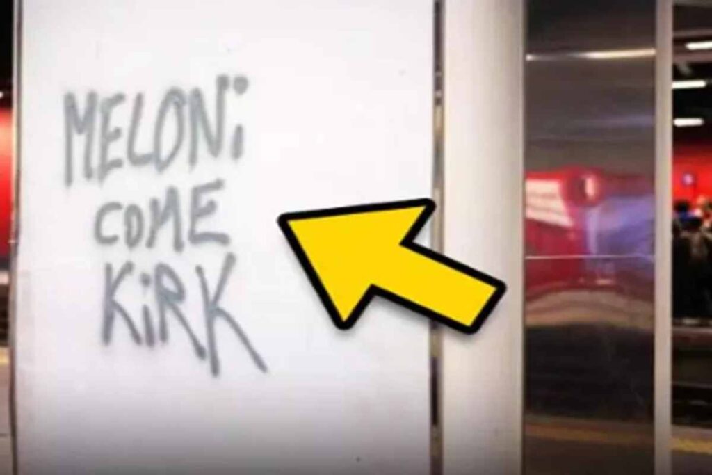 meloni come kirk scritta