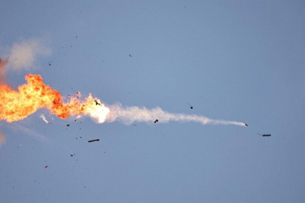 Un missile distrutto in volo