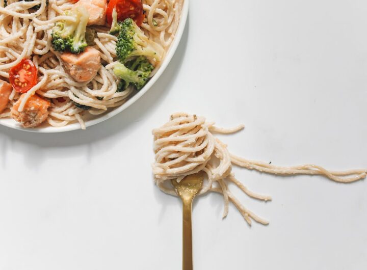 pasta con salmone e verdure