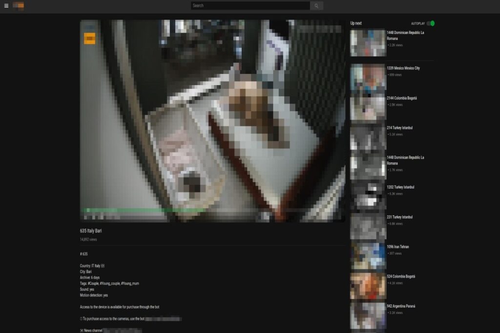 Scoperto un portale con migliaia di video rubati da oltre duemila telecamere di sorveglianza