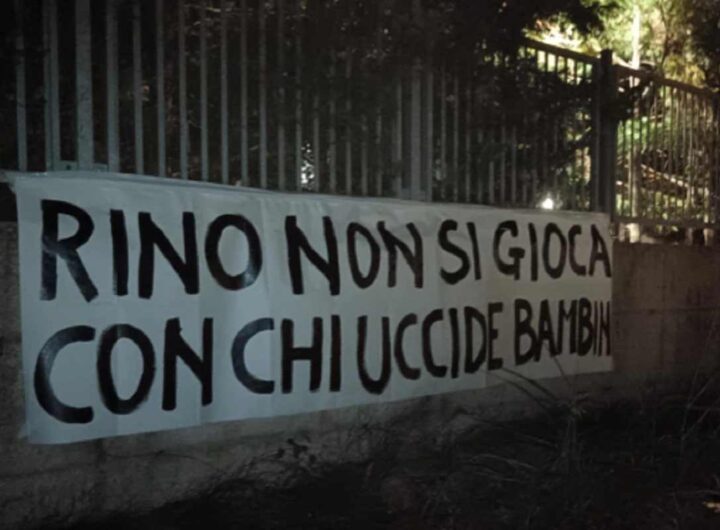 Lo striscione contro Rino Gattuso