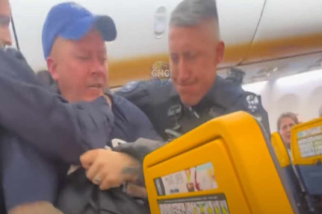 Rissa a bordo del volo Ryanair