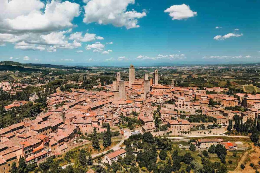 una veduta di San Gimignano