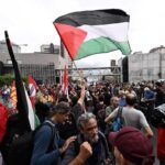 Odio veleno della politica, le Regionali premono, anche la Flotilla serve a farsi conoscere , nella foto Lo sciopero per Gaza