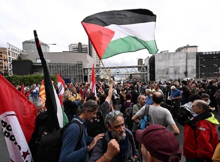 Odio veleno della politica, le Regionali premono, anche la Flotilla serve a farsi conoscere , nella foto Lo sciopero per Gaza