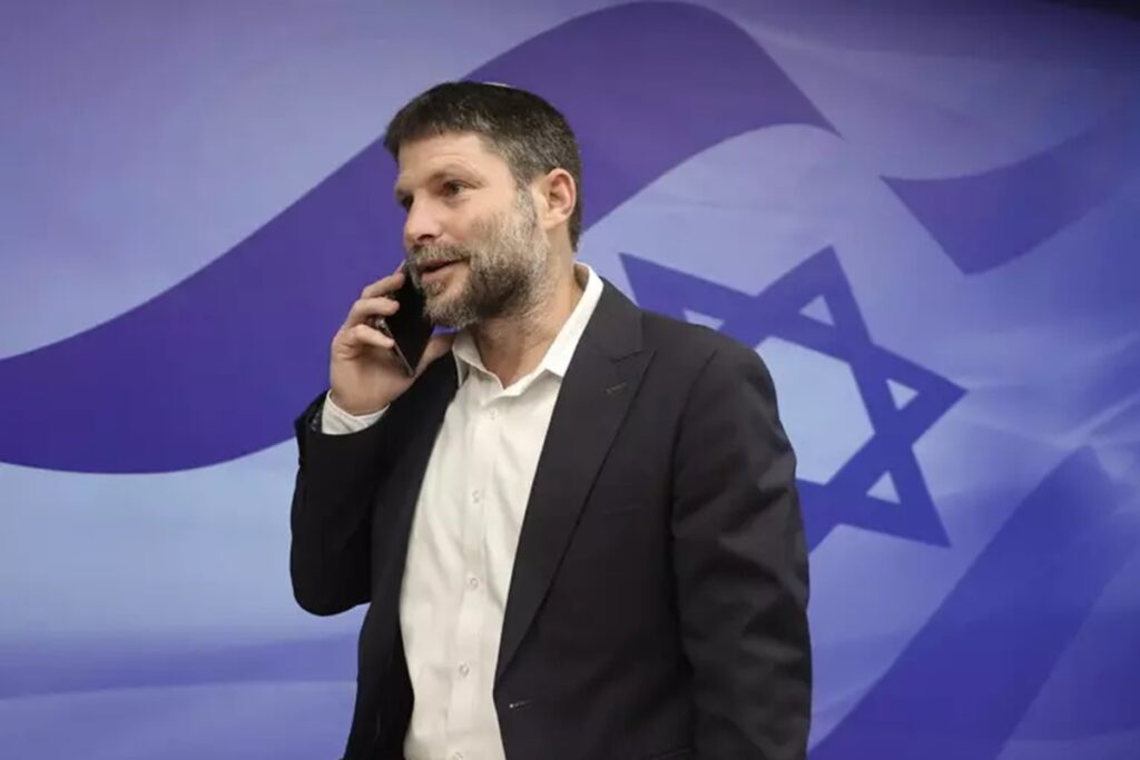 Il ministro delle Finanze israeliano Bezalel Smotrich,