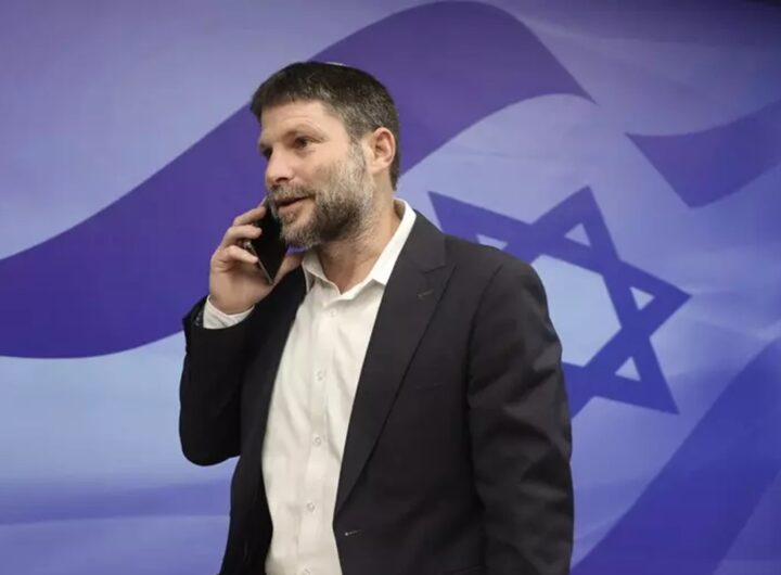 Il ministro delle Finanze israeliano Bezalel Smotrich,