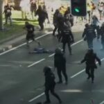 Scontri con la polizia in Spagna