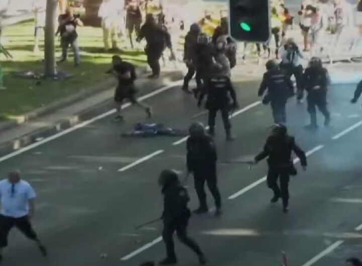 Scontri con la polizia in Spagna