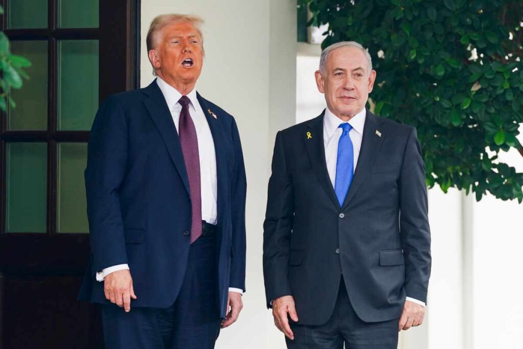 Gaza, gioia, speranza ma anche ritegno: sbagliato mutare la marcia religiosa di Assisi in manifestazione pro Pal, nella foto Trump incontra Netanyahu