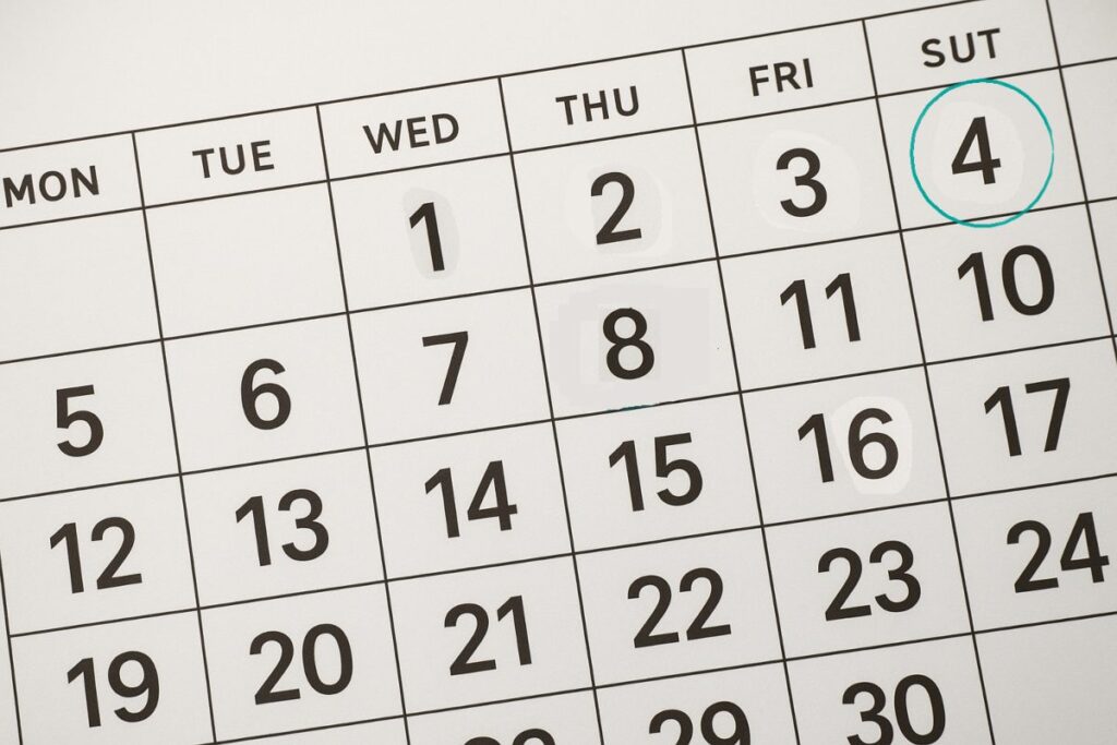 Data evidenziata del 4 ottobre