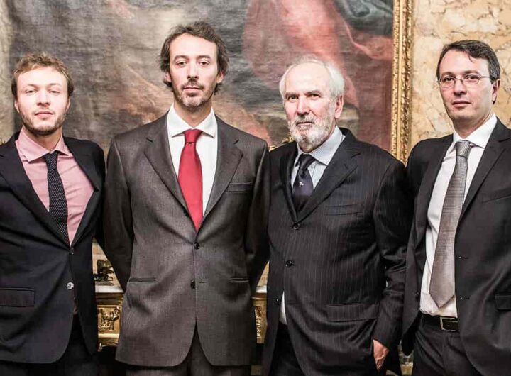 Un fiorentino a Genova: nella Strada dei re l’ultima perla del re delle aste e del suo castello, nella foto Marcello Cambi e i tre figli