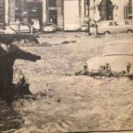 La notte in cui morì Luigi Tenco a Sanremo nei ricordi di un cronista, anni di grandi notizie. Nella foto l’alluvione del 1970 con la mia automobile semi sommersa