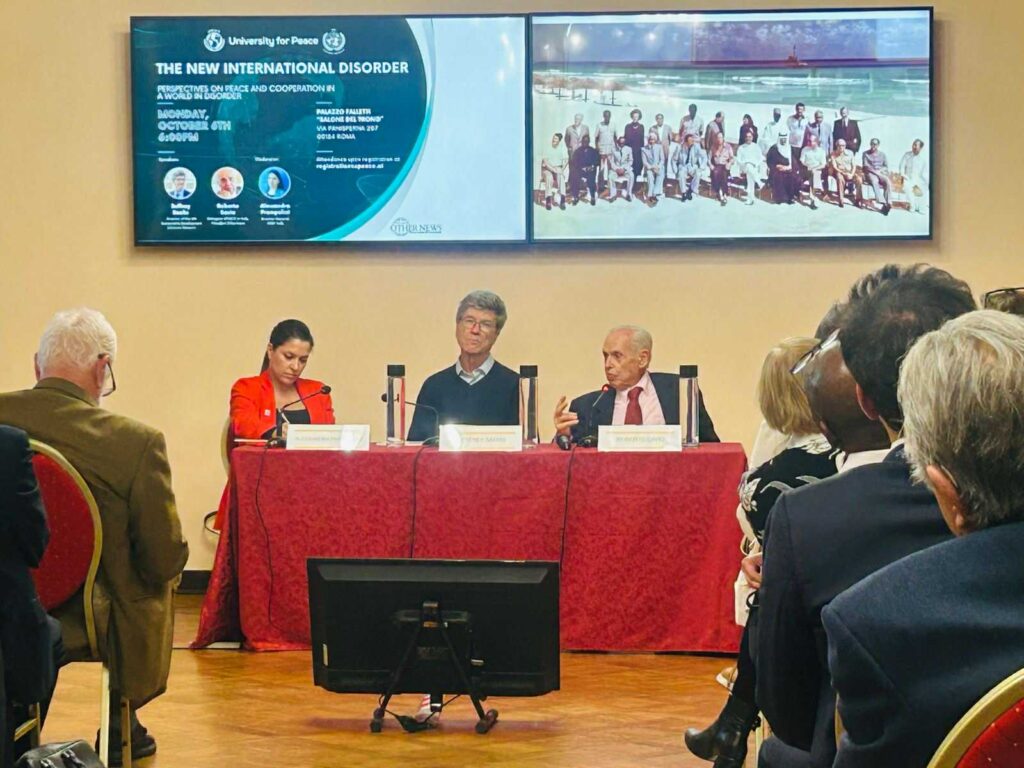 Jeffrey Sachs a Roma