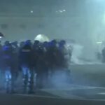 Scontri tra la polizia e i manifestanti pro-Pal a Bologna