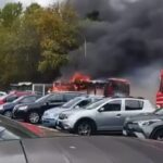 bus in fiamme a roma