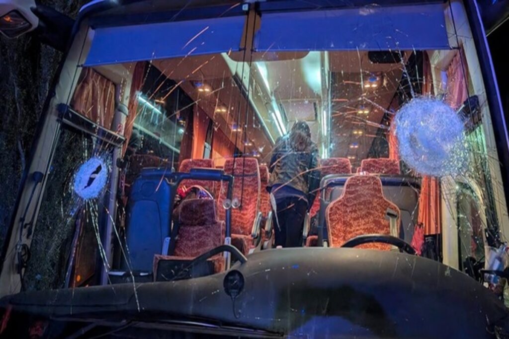 Il bus del Pistoia Basket