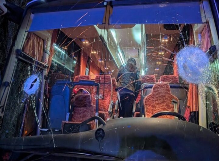 Il bus del Pistoia Basket