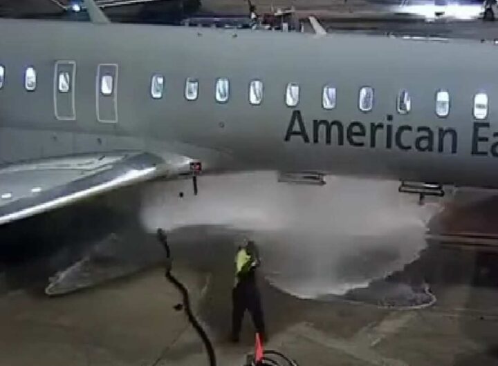 Fuoriuscita carburante sulla pista di atterraggio