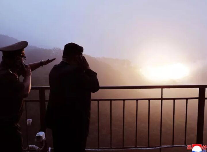 Un test missilistico in Corea del Nord