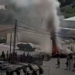 Auto colpita da un drone israeliano