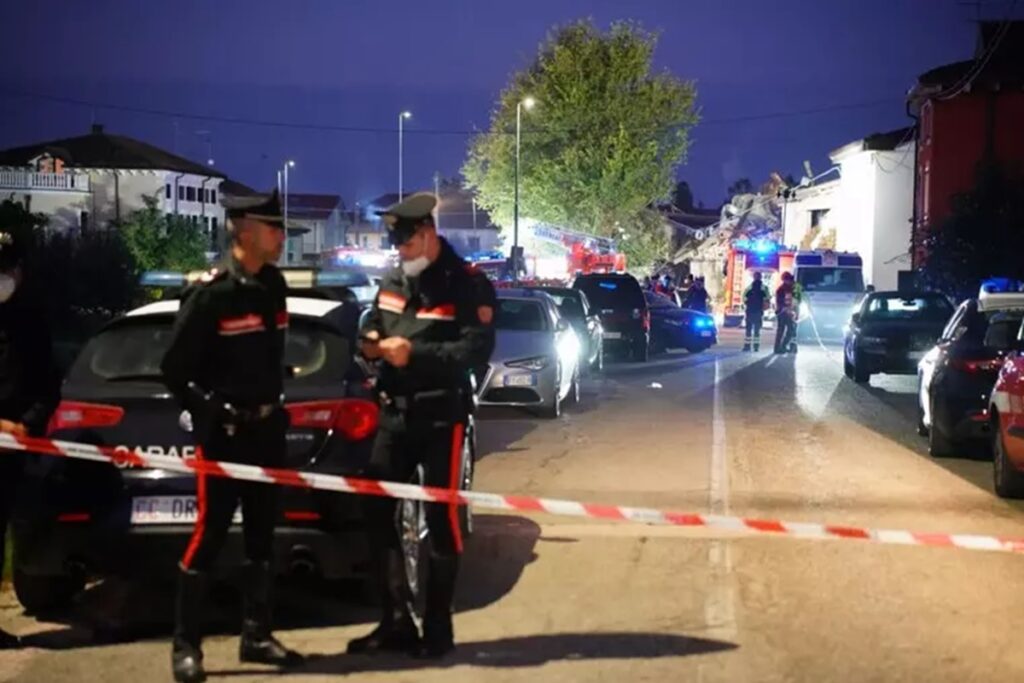 Il luogo dell'esplosione a Verona