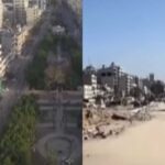 Gaza prima e dopo i bombardamenti