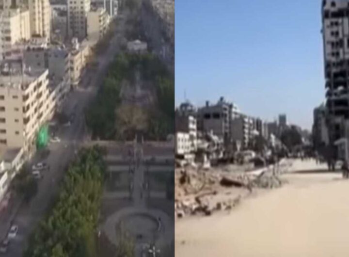 Gaza prima e dopo i bombardamenti