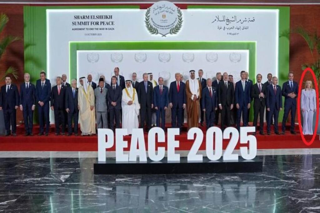 foto meloni unica donna sharm