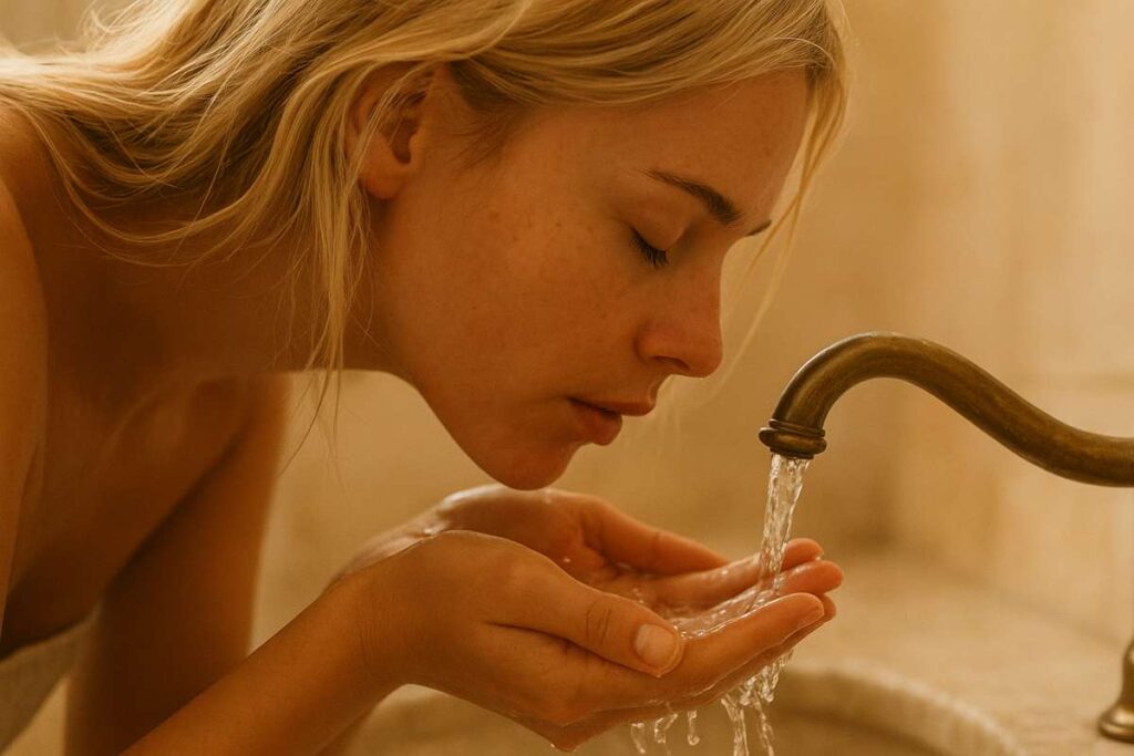 l'importanza di lavarsi il viso con acqua fredda per il sistema nervoso