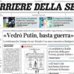 Il Corriere della Sera, la prima pagina di oggi