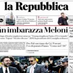 La Repubblica, la prima pagina di oggi