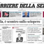 Il Corriere della Sera, la prima pagina di oggi