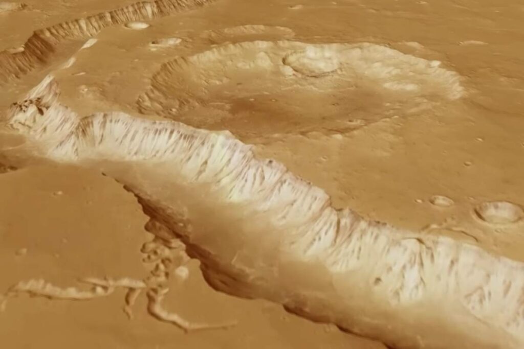 Canali scolpiti nell'acqua su Marte