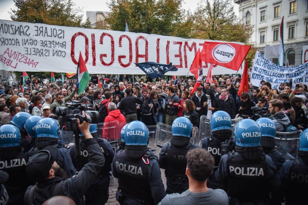 milano tafferugli comune per gemellaggio tel aviv