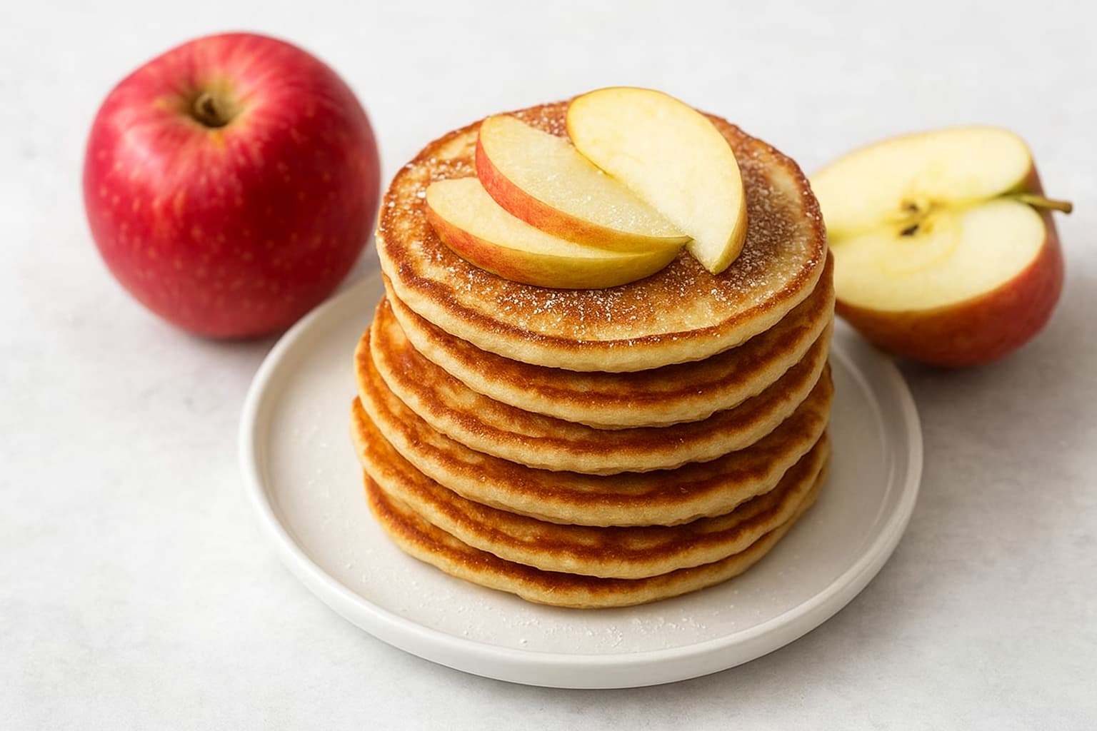 Pancakes di mele soffici e leggeri: senza zucchero e pronti in 5 minuti!