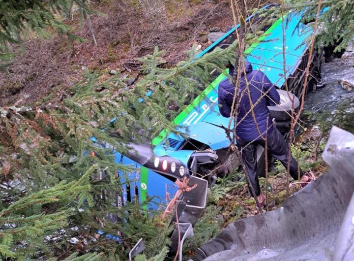 Valfurva pullman scolastico finisce nel torrente