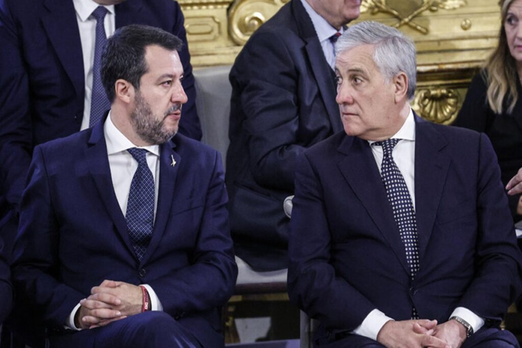 È lite continua: tasse, giustizia, privacy, sindaco di Roma, campagna elettorale a tempo indeterminato, nella foto Antonio Tajani e Matteo Salvini