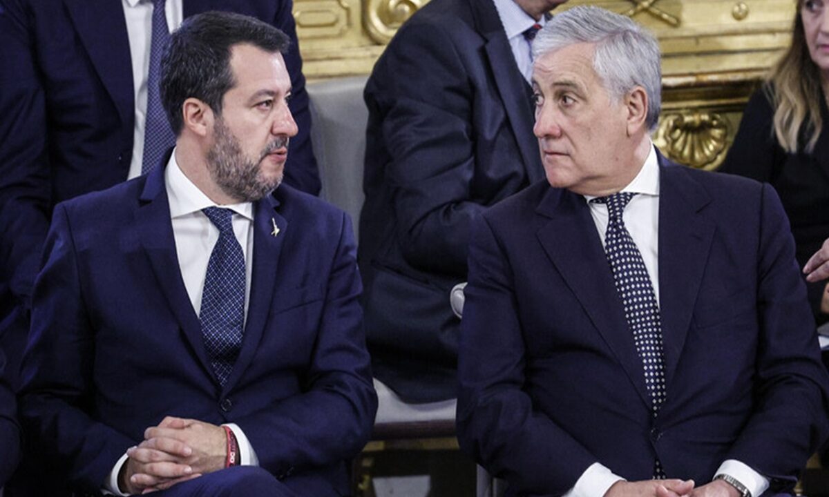 È lite continua: tasse, giustizia, privacy, sindaco di Roma, campagna elettorale a tempo indeterminato, nella foto Antonio Tajani e Matteo Salvini