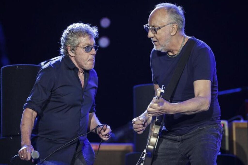 Roger Daltrey e Pete Townshend degli Who durante un concerto