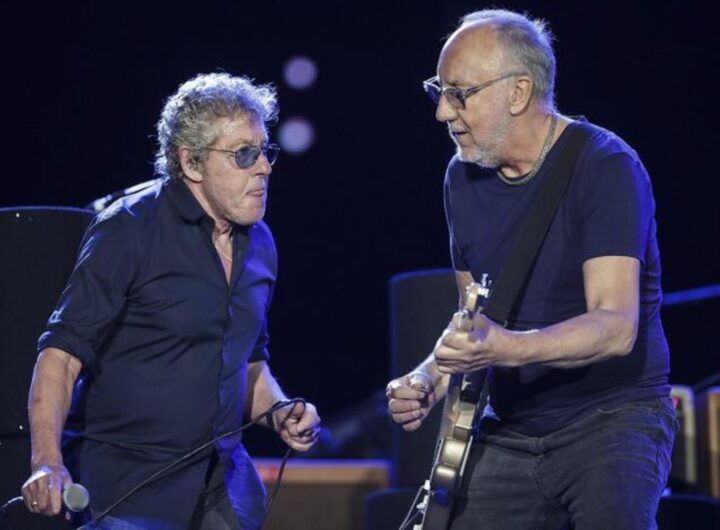 Roger Daltrey e Pete Townshend degli Who durante un concerto