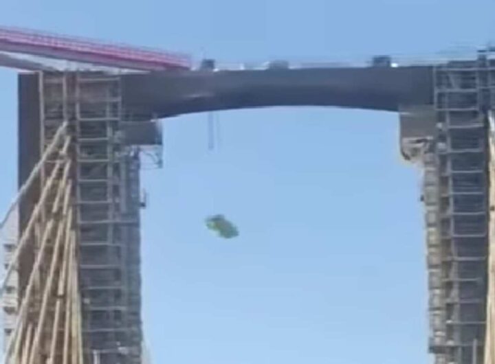 Bagno chimico precipita in strada