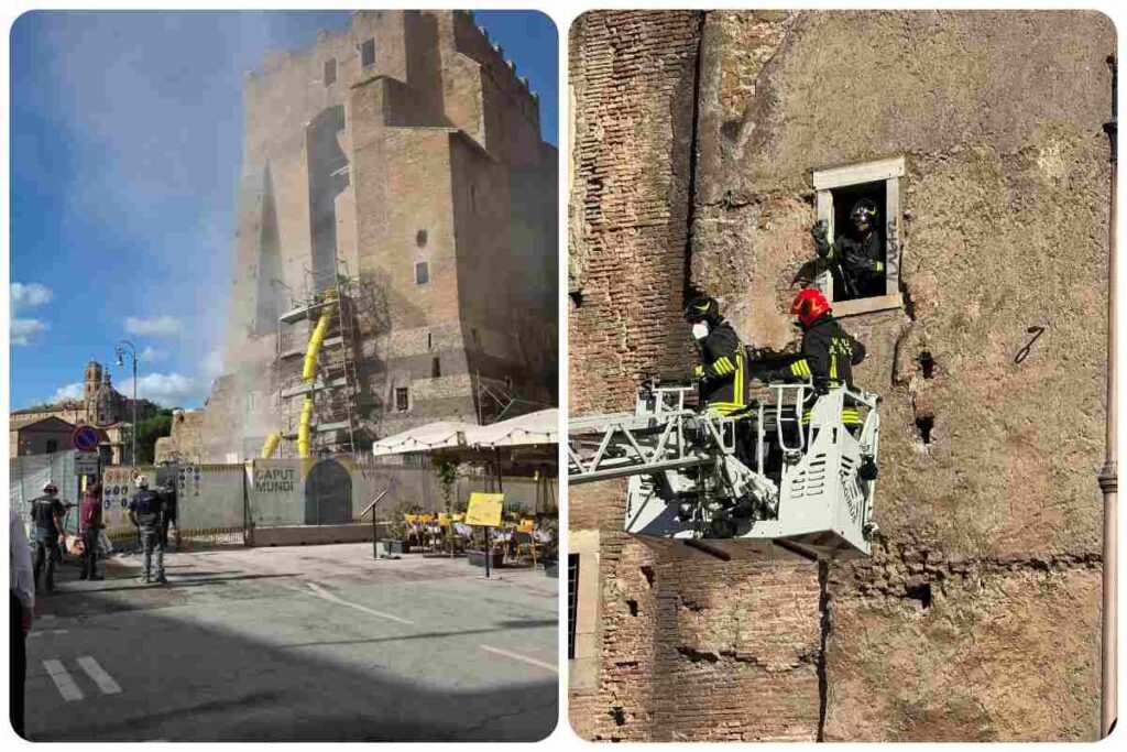 crollo palazzo roma